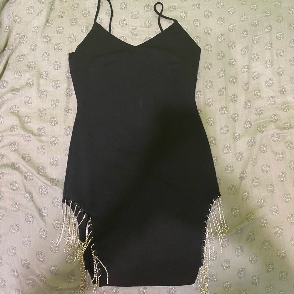 Sexy High-cut Black Dress